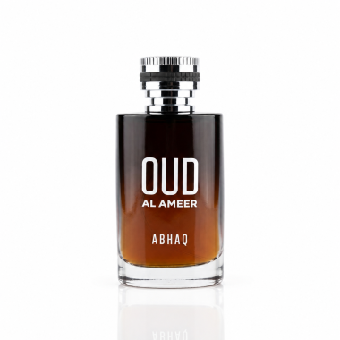 Oud Al Ameer perfume bottle by Abhaq Fragrance — oriental oud and rose fragrance
