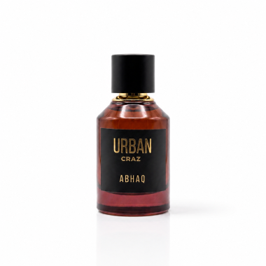 Urban Craz perfume bottle by Abhaq Fragrance — spicy leather and oud cologne