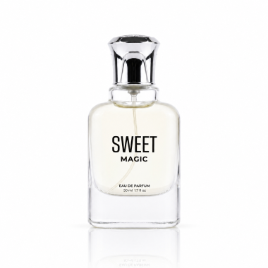 Sweet Magic perfume bottle by Abhaq Fragrance — vanilla rose and amber fragrance for women