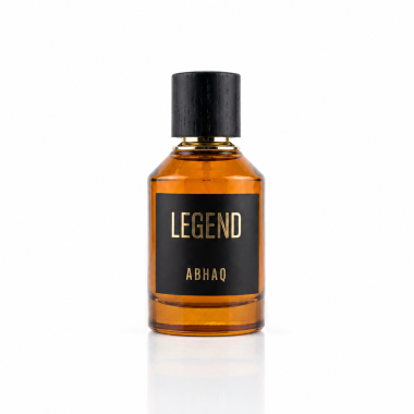 Legend perfume bottle by Abhaq Fragrance — fresh woody bergamot lavender and tonka cologne