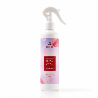 Rose Petal Room Mist by Abhaq Fragrance — pure rose single note home fragrance spray